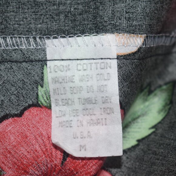 Royal Hawaiian Creations Cotton Black Hibiscus Sundress Retro VLV Pocket M - Picture 6 of 7